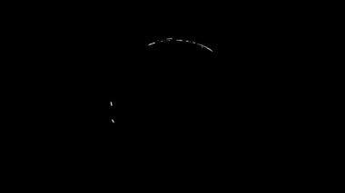 Siyah Arkaplan Üzerine Dairesel Fırça Vuruşu Elementleri Animasyonu