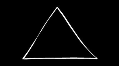 Görsel Efektler için Kara Arkaplan üzerindeki Geometrik Şekillerin Canlandırılmış Sıralaması