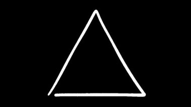 Soyut Video: Sanatsal Tasarım İçin Siyah Arkaplanda Basit Beyaz Şekiller ve Çizgiler