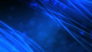 Akan çizgiler ve yumuşak bokeh efektleri içeren canlı mavi soyut bir arkaplan, dijital tasarım projeleri için ideal.