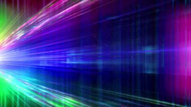 Değişik yönlere yayılan renkli ışık huzmeleri dinamik ve enerjik bir görsel etki yaratıyor..