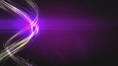 Pembe ve yeşil tonlarda parlayan efektlerle dolu canlı ve soyut bir arkaplan.