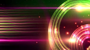 Girdap şekilleri ve ışık efektleri içeren canlı bir soyut tasarım, arka plan veya dijital sanat için ideal.