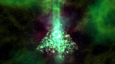 Soyut alan arkaplanı. Fraktal sanat. Projeler için 3d hazırlama