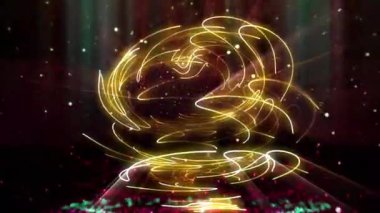 Canlı bir ışık ve renk girdabı, dinamik ve soyut bir görsel etki yaratıyor..