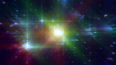 Uzayda bir yıldız alanı ve bir nebula