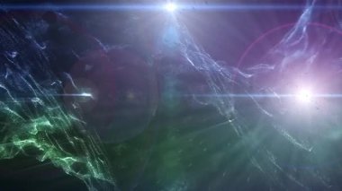 Parlayan geometrik dokuya sahip soyut fraktal arkaplan