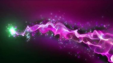 Parçacıkların ve noktaların olduğu dijital dalga. Soyut teknoloji geçmişi. 3d oluşturma