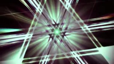 Işık parçacık izleri. Parlayan parçacıkları ve çizgileri olan ışık patlaması yıldızı. Güzel hareketli soyut ışın arkaplanı.