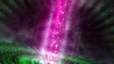 Girdap renkleri ve merkezi ışık kaynağıyla dolu canlı bir kozmik sahne merak ve keşif duygusunu uyandırıyor..