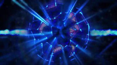 fütüristik soyut arkaplan tasarımı, neon ışıklar, neon ve uzay kavramı.