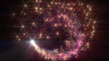 Parlayan yıldız ve çizgilerin soyut arkaplanı.