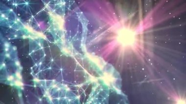 Parlak geometrik desenli soyut fraktal arkaplan