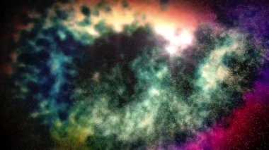 Derin uzayda nebula. Bu görüntünün unsurları Nasa tarafından desteklenmektedir. 3d oluşturma