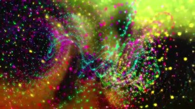 Siyah arka planda çok renkli toz patlaması. soyut patlama.