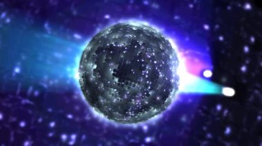 Parlayan parçacıkların soyut arka planı