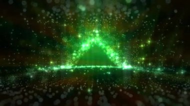 Parlak çizgiler, noktalar, yıldızlar ve parçacıklar içeren soyut arkaplan, vektör illüstrasyonu