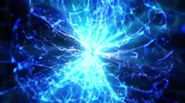 Parlak çizgiler ve noktalarla soyut arkaplan