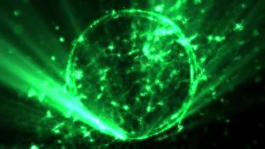 Yeşil teknoloji arkaplanının 3 boyutlu canlandırması