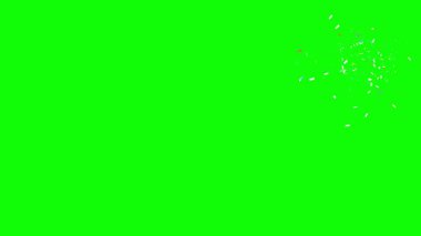 Yeşil konfeti. Düşen konfeti.