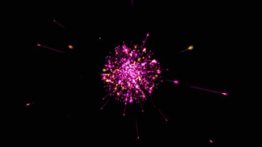 fuegos artificiales en el fondo de cielo negro