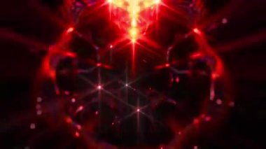 Işık parçacık izleri. Parlayan parçacıkları ve parlayan bir ışık patlaması yıldızı. güzel hareketli soyut ışınlar arka planı.