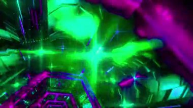 Soyut dijital teknoloji arkaplanının 3 boyutlu görüntülenmesi