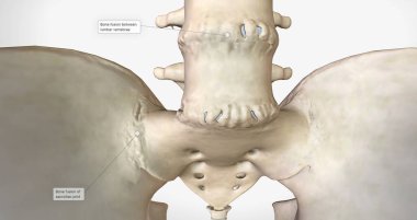 Ankylosing spondylitis is a type of chronic arthritis that primarily affects the bones of the spine. 3D rendering clipart