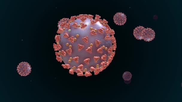 ウイルス感染症とは 細胞を使ってより多くのコピーを作る小さな生物から得られる病気です ウイルス — ストック動画