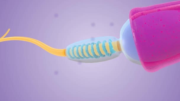 Spermienzelle Mittelteil Medizinisch — Stockvideo