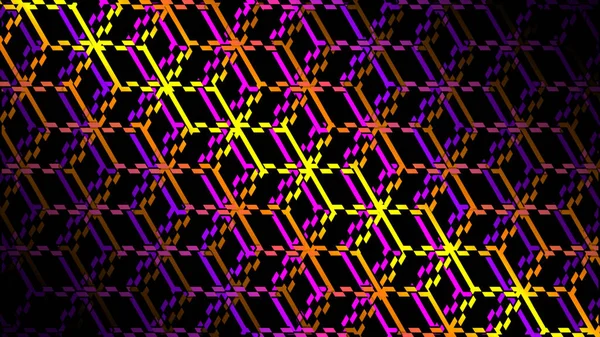 Rendering Colorful Hexagons Background Pattern Background Black Dark Modern Abstract — Foto de Stock