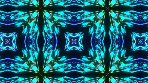 Rendering Futuristische Kaleidoskopmuster Psychedelisch Abstrakter Hintergrund Futuristische Abstrakte Kulisse Digitale — Stockfoto