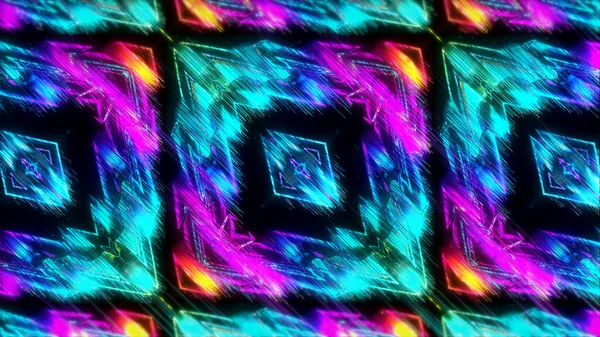 Modèles Kaléidoscope Futuriste Rendu Psychedelic Abstract Background Fond Abstrait Futuriste — Photo