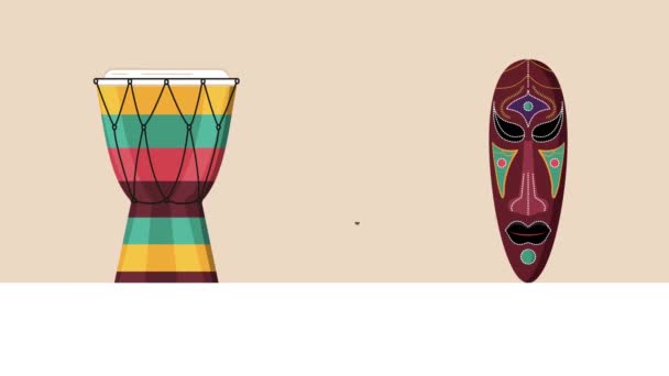 Happy Kwanzaa Προσκλητήριο Βίντεο Για Διαδίκτυο Κάρτα Μέσα Κοινωνικής Δικτύωσης — Αρχείο Βίντεο