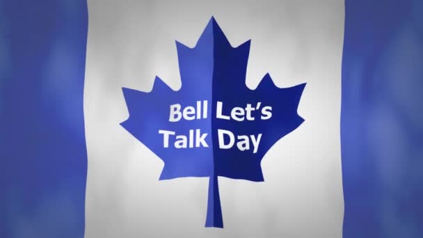 Bell Lets Talk Day Відзначається Останню Середу Січня Канаді Анімації — стокове відео