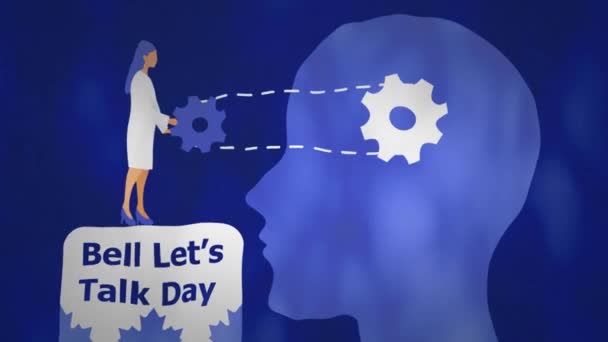 Bell Lets Talk Day Celebrated Last Wednesday January Canada Animation — 图库视频影像