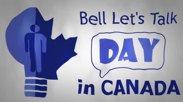 Bell Lets Talk Day Celebrated Last Wednesday January Canada Animation — Stockvideo