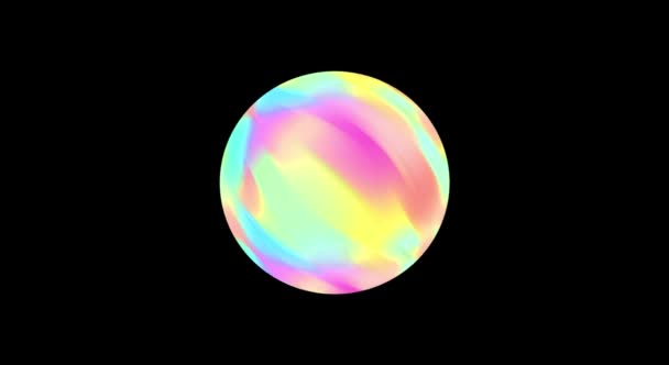 Multi Colored Abstract Glowing Ball Video Energic Moving Object Magic — Vídeo de stock