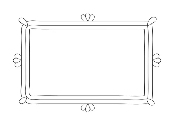 Рамки Зеркало Стиле Ручной Работы Винтажные Этикетки Рамок Рамок Простые — стоковый вектор