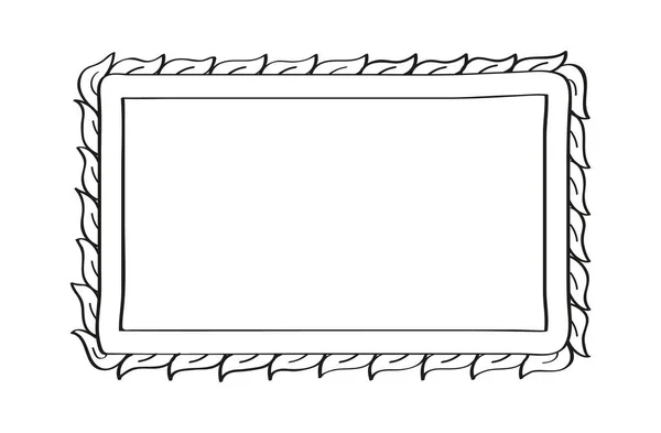 Рамки Дзеркало Ручному Мальованому Стилі Урожай Зображення Рамки Каракулі Етикетки — стоковий вектор
