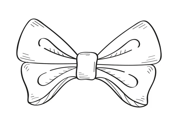 Nyakkendő Vektor Illusztráció Firka Stílusban Vinage Nyak Esküvőre Kézzel Rajzolt — Stock Vector