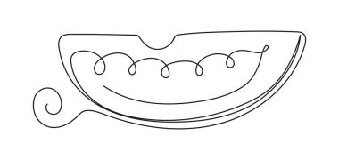 Çevrimiçi karpuz ikonu. Sürekli meyve ve sebze. Yaşam ve diyet için doğal, sağlıklı yiyecekler. Eskiz tarzında besin ürünleri çizimi. Beslenme menüsü.