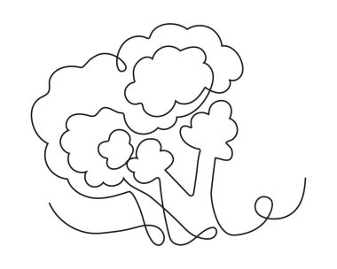 İnternette brokoli ikonu. Sürekli meyve ve sebze. Yaşam ve diyet için doğal, sağlıklı yiyecekler. Eskiz tarzında besin ürünleri çizimi. Beslenme menüsü.