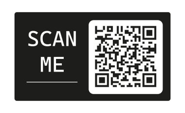 QR kod vektörü. Akıllı telefon taraması için örnek vektör QR kodu. Uygulama akıllı telefonu için kimlik. Eşyalar için barkod çerçevesi. Mal veya hizmet satışı için kod etiketleri. Mobil ödeme işareti.