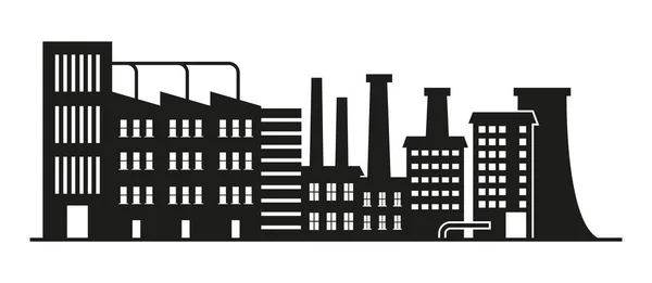 制造厂和工厂的病媒集 商业大楼 — 图库矢量图片