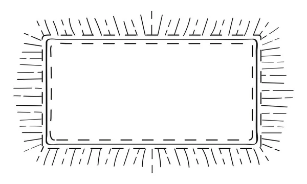 Zrcadlit Rámečky Stylu Doodle Ročník Obrázek Snímek Han Nakreslené Štítky — Stockový vektor