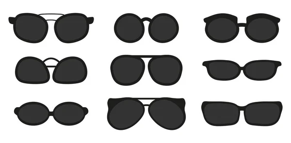 Óculos Sol Vetor Silhueta Moldura Para Óculos Sol Quadro Espetáculo —  Vetores de Stock