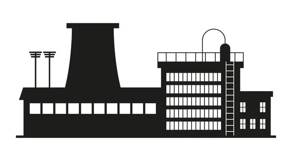Fabrika Imalat Bitki Vektörü Depo Endüstriyel Tesisler Atölye Ikonları Petrol — Stok Vektör