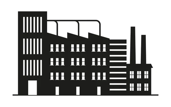 Usine Fabrication Vecteur Plantes Stockage Locaux Industriels Ateliers Icônes Raffinerie — Image vectorielle