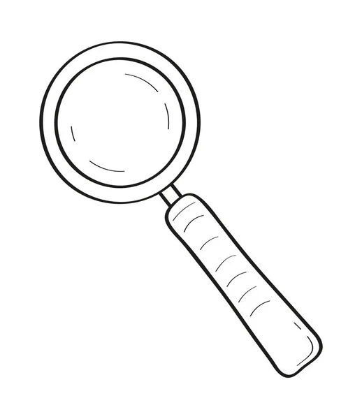 Μεγέθυνση Διάνυσμα Εικονίδιο Στυλ Doodle Γυαλί Περιλαμβάνει Εργαλεία Analytics Search — Διανυσματικό Αρχείο
